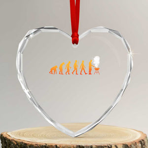 Funny BBQ Heart Crystal Glass Ornament Evolution Of Grill Master Grilling Gifts Meat Smoking TS10 Transparent Glass 3'' Heart Print Your Wear