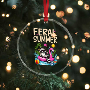 Funny Beach Raccoon Crystal Glass Ornament Feral Summer Vacation Gift TS14 Print Your Wear
