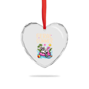 Funny Beach Raccoon Heart Crystal Glass Ornament Feral Summer Vacation Gift TS14 Print Your Wear