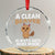 Funny Beaver Adult Humor Crystal Glass Ornament A Clean Beaver Always Get More Wood - Print Your Wear