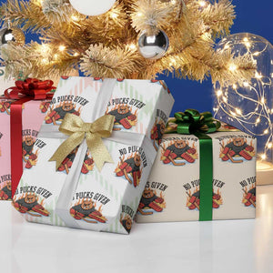 Funny Beaver Ice Hockey Goalie Gift Wrapping Paper Roll No Pucks Given TS12 Print Your Wear