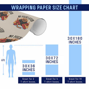 Funny Beaver Ice Hockey Goalie Gift Wrapping Paper Roll No Pucks Given TS12 Print Your Wear