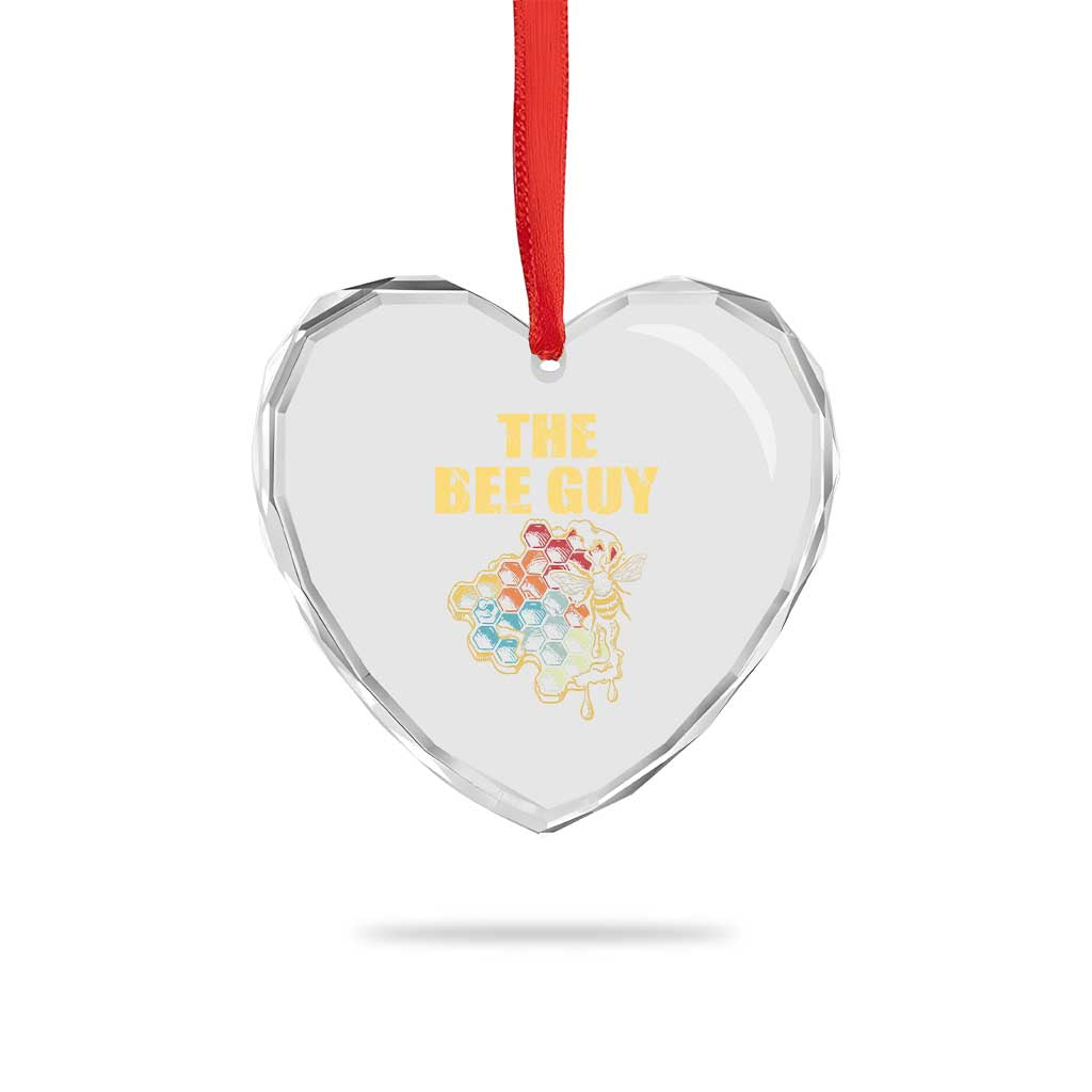 Funny Beekeeper Heart Crystal Glass Ornament The Bee Guy Insect Animal Lover TS11 Print Your Wear