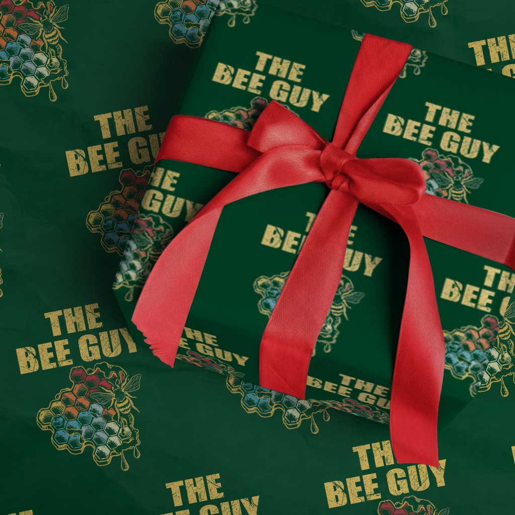 Funny Beekeeper Wrapping Paper Roll The Bee Guy Insect Animal Lover TS11 Green Print Your Wear