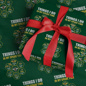 Funny Beekeeper Wrapping Paper Roll Things I Do in My Spare Time Beekeeping TS11 Green Print Your Wear