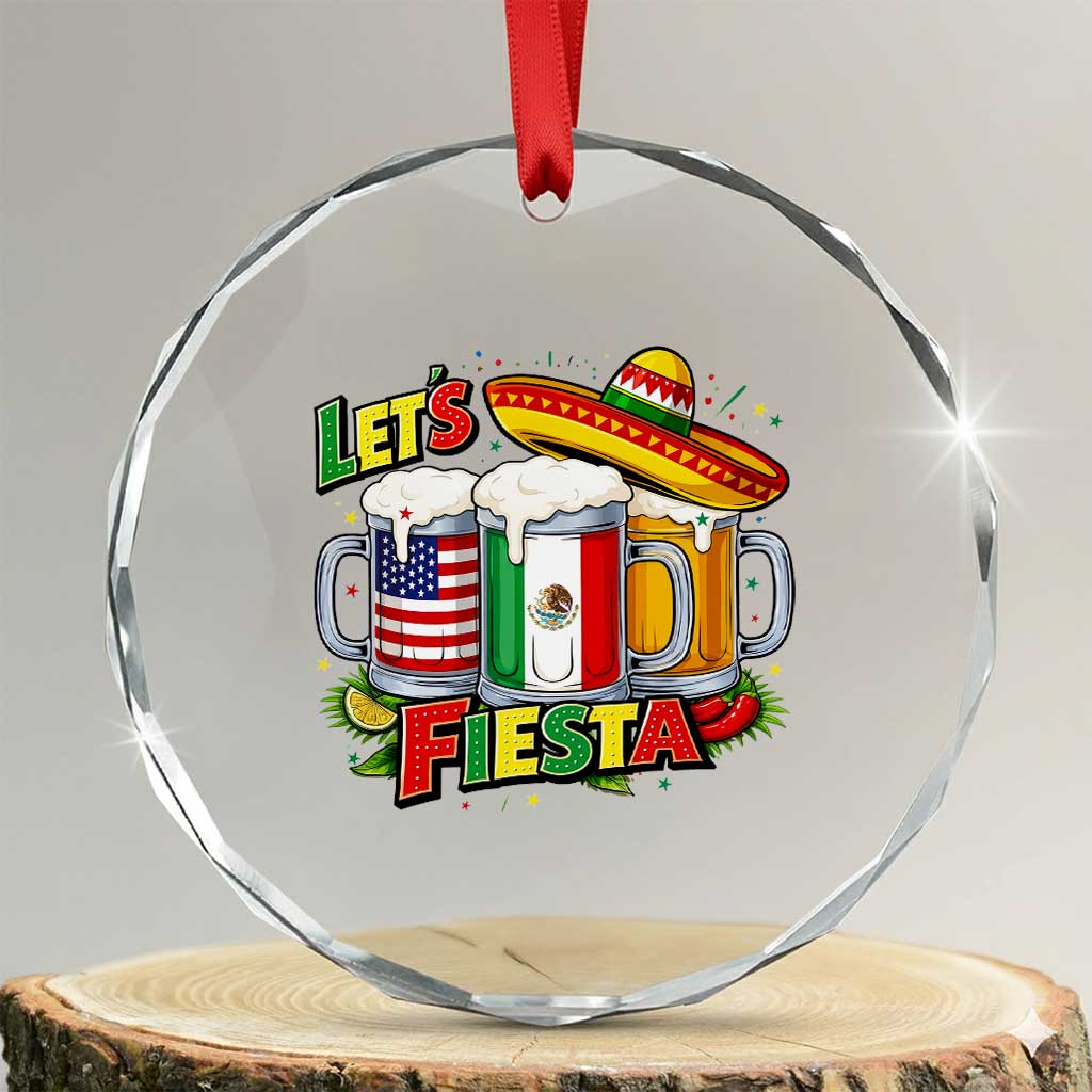 Funny Beer Drinking Cinco De Mayo Party Gift Crystal Glass Ornament Lets Fiesta TS12 Transparent Glass 3'' Circle Print Your Wear
