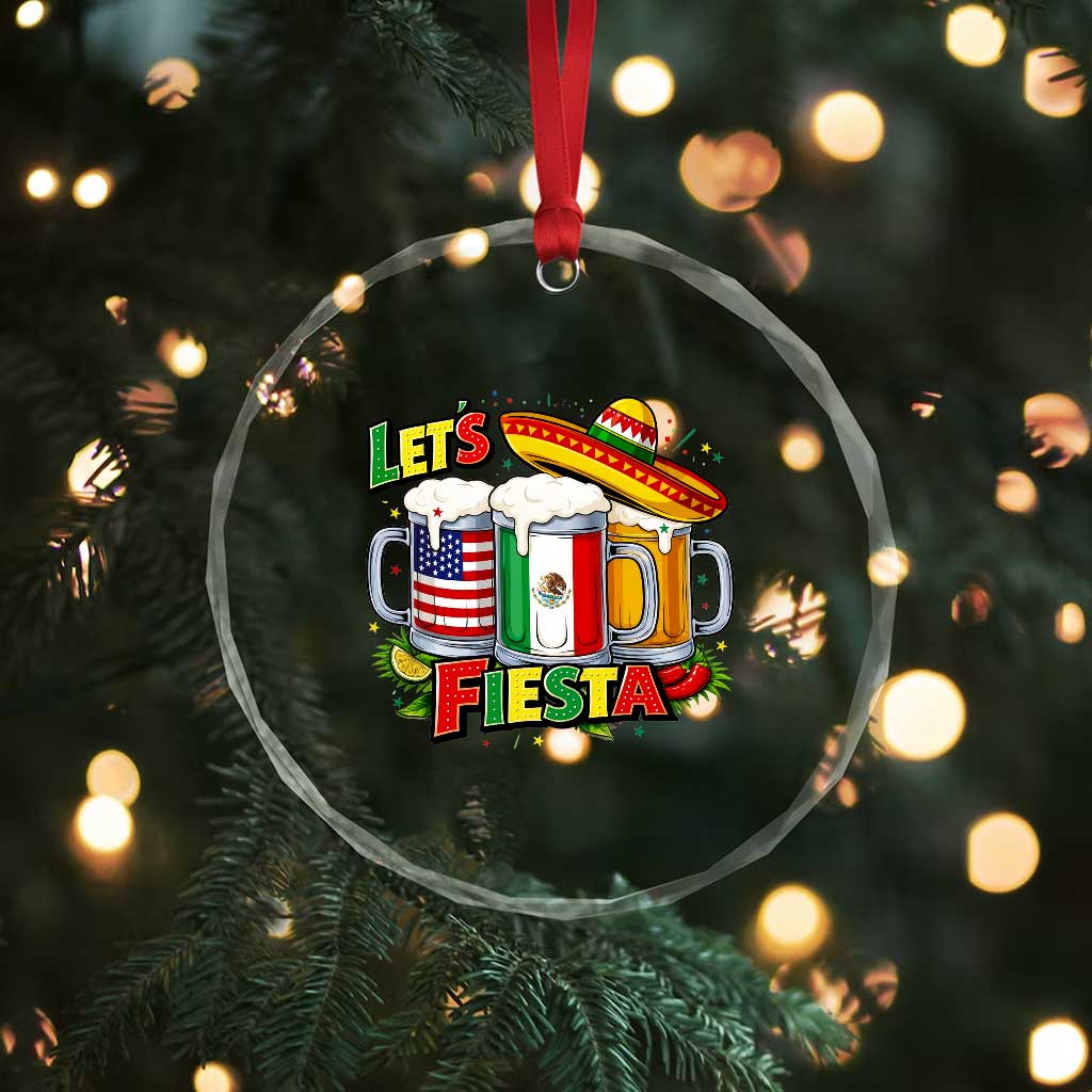 Funny Beer Drinking Cinco De Mayo Party Gift Crystal Glass Ornament Lets Fiesta TS12 Print Your Wear