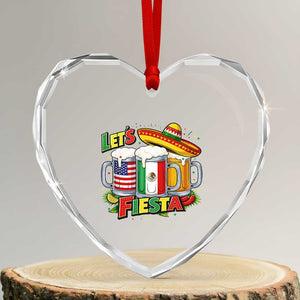 Funny Beer Drinking Cinco De Mayo Party Gift Heart Crystal Glass Ornament Lets Fiesta TS12 Transparent Glass 3'' Heart Print Your Wear