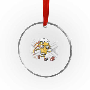 Funny Beer Mug Playing Football Crystal Glass Ornament Team Supporter GFF Gift TS12 Print Your Wear