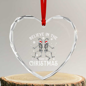 Funny Believe In The Magic Of Christmas Heart Crystal Glass Ornament Xmas Skeleton TS11 Transparent Glass 3'' Heart Print Your Wear