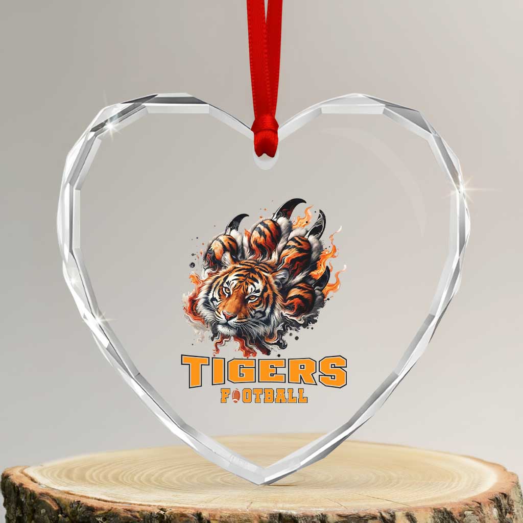 Funny BFT Heart Crystal Glass Ornament Football Player Gift TS12 Transparent Glass 3'' Heart Print Your Wear