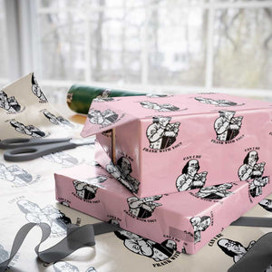 Funny Benjamin Franklin Wrapping Paper Roll Can I Be Frank With You TS12 Light Pink Print Your Wear