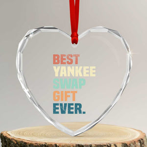 Funny Best Yankee Swap Gift Ever Heart Crystal Glass Ornament Christmas Gift Exchange Game TS11 Transparent Glass 3'' Heart Print Your Wear
