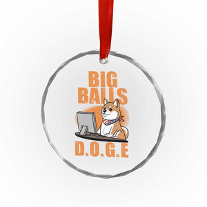 Funny Big Balls D.O.G.E Crystal Glass Ornament DOGE Shiba TS02 Print Your Wear