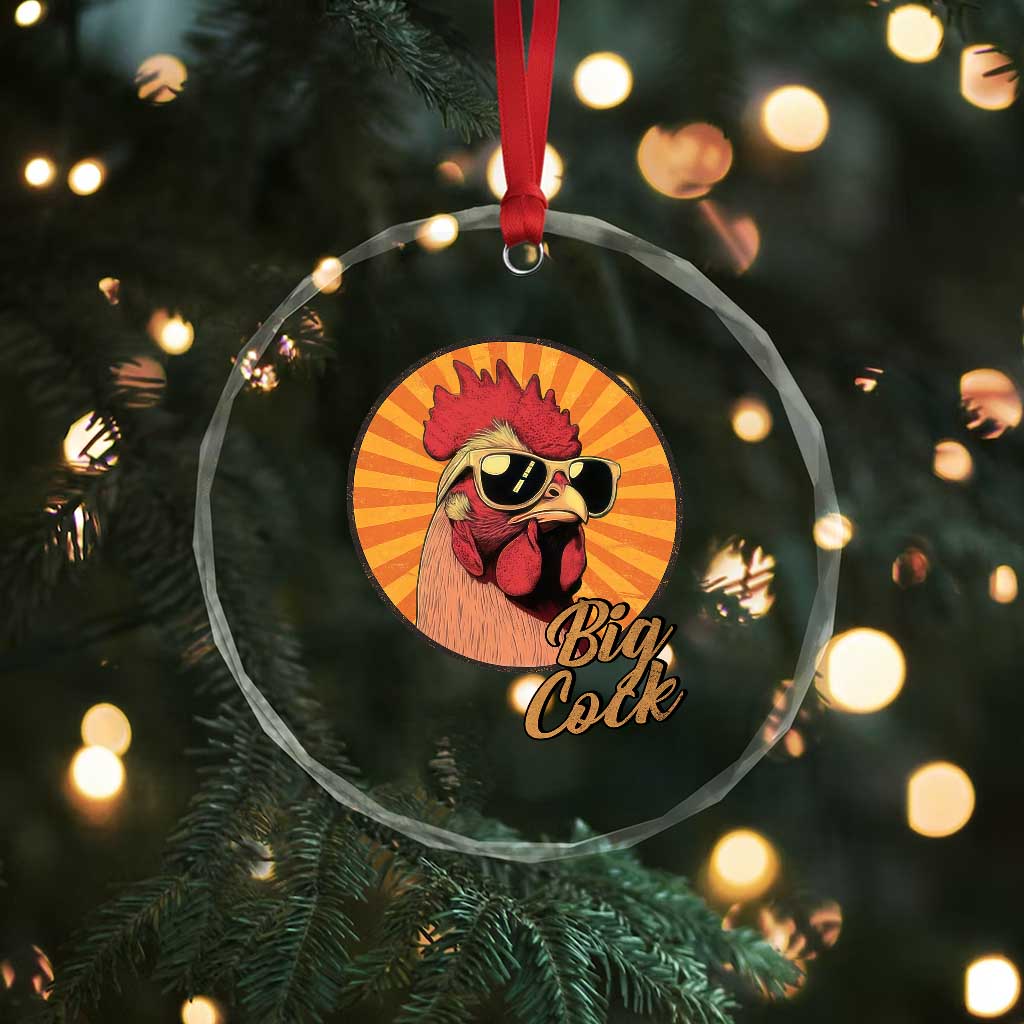Funny Big Cock Chicken Crystal Glass Ornament Raunchy Inappropriate Adult Humor TS11 Print Your Wear