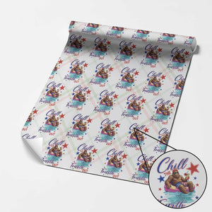 Funny Bigfoot 4th Of July Wrapping Paper Roll Chill The Fourth Out TS12 Christmas Plaid Print Your Wear