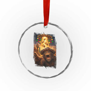Funny Bigfoot Alien Selfie Crystal Glass Ornament Cinco De Mayo Party Gift TS12 Print Your Wear