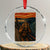 Funny Bigfoot And Alien Crystal Glass Ornament Parody The Scream Art Meme Gift TS12 Transparent Glass 3'' Circle Print Your Wear