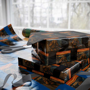 Funny Bigfoot And Alien Wrapping Paper Roll Parody The Scream Art Meme Gift TS12 Black Print Your Wear