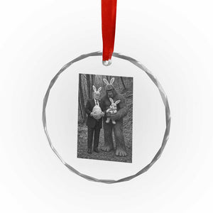 Funny Bigfoot And Trump Easter Selfie Gift Crystal Glass Ornament TS12 Print Your Wear