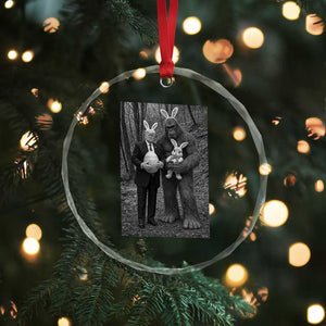 Funny Bigfoot And Trump Easter Selfie Gift Crystal Glass Ornament TS12 Print Your Wear
