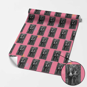 Funny Bigfoot And Trump Easter Selfie Gift Wrapping Paper Roll TS12 Pink Print Your Wear