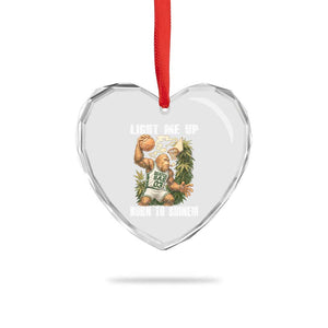 Funny Bigfoot Basketball Heart Crystal Glass Ornament Light Me Up Born To Shine TS14 Print Your Wear