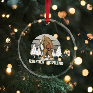 Funny Bigfoot Bowling Crystal Glass Ornament Gift For Bowler TS12 Print Your Wear