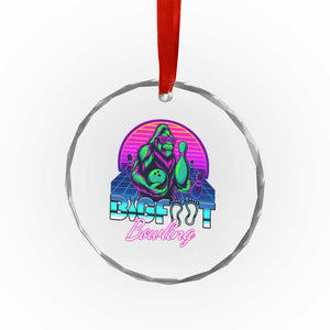Funny Bigfoot Bowling Vaporwave Gift Crystal Glass Ornament TS12 Print Your Wear