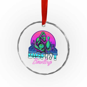 Funny Bigfoot Bowling Vaporwave Gift Crystal Glass Ornament TS12 Print Your Wear