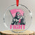 Funny Bigfoot Breast Cancer Awareness Crystal Glass Ornament Fight Pink Ribbon TS11 Transparent Glass 3'' Circle Print Your Wear