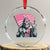 Funny Bigfoot Breast Cancer Awareness Crystal Glass Ornament Sasquatch Pink Ribbon TS11 Transparent Glass 3'' Circle Print Your Wear