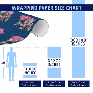 Funny Bigfoot Breast Cancer Awareness Wrapping Paper Roll Sasquatch Pink Ribbon TS11 Print Your Wear
