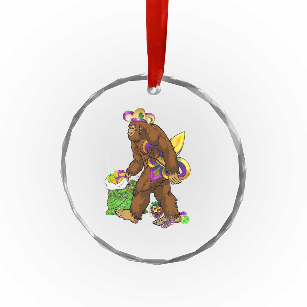 Funny Bigfoot Carnival Mardi Gras Party Crystal Glass Ornament TS11 Print Your Wear