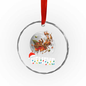 Funny Bigfoot Christmas Crystal Glass Ornament Believe Santa Sasquatch Xmas Reindeer Sleigh TS11 Print Your Wear