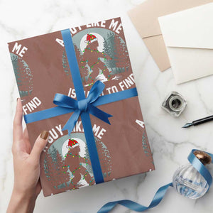 Funny Bigfoot Christmas Wrapping Paper Roll A Guy Like Me Is Hard To Find TS14 Mocha Print Your Wear