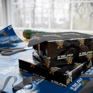 Funny Bigfoot Christmas Wrapping Paper Roll Is This Jolly Enough TS14 Black Print Your Wear