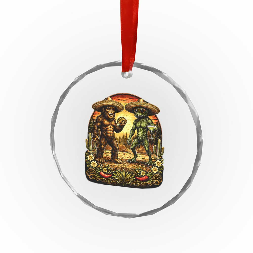 Funny Bigfoot Chupacabra Cinco De Mayo Crystal Glass Ornament Cryptid Lover Gift TS12 Print Your Wear