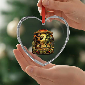 Funny Bigfoot Chupacabra Cinco De Mayo Heart Crystal Glass Ornament Cryptid Lover Gift TS12 Print Your Wear