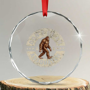 Funny Bigfoot Crystal Glass Ornament Don't Be An Assquatch Retro Outdoor TS10 Transparent Glass 3'' Circle Print Your Wear