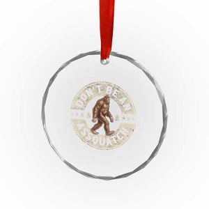Funny Bigfoot Crystal Glass Ornament Don't Be An Assquatch Retro Outdoor TS10 Print Your Wear