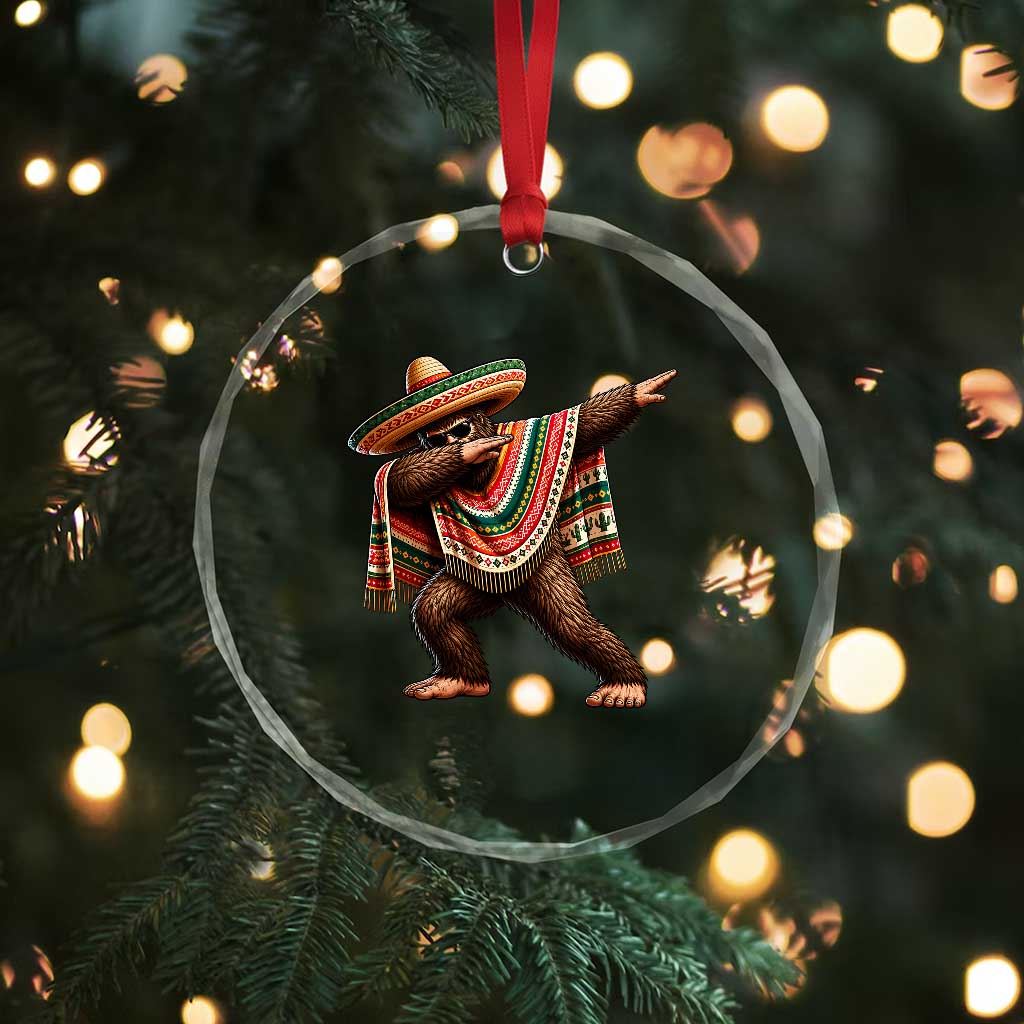 Funny Bigfoot Dabbing Cinco De Mayo Fiesta Crystal Glass Ornament TS14 Print Your Wear