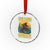 Funny Bigfoot Dirt Bike Crystal Glass Ornament Born To Ride Dirt Bikes Forced To Go To School TS14 Transparent Glass 3'' Circle Print Your Wear