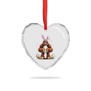 Funny Bigfoot Easter Day Bunny Sasquatch Egg Heart Crystal Glass Ornament TS11 Print Your Wear