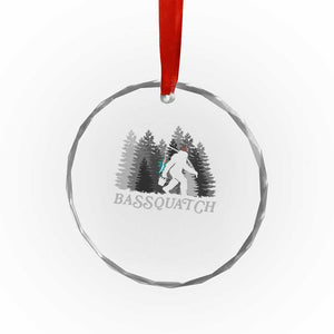 Funny Bigfoot Fishing Crystal Glass Ornament Bassquatch Sasquatch In The Forest Yeti TS10 Print Your Wear