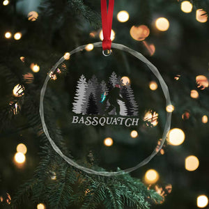 Funny Bigfoot Fishing Crystal Glass Ornament Bassquatch Sasquatch In The Forest Yeti TS10 Print Your Wear