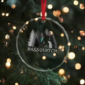 Funny Bigfoot Fishing Crystal Glass Ornament Bassquatch Sasquatch In The Forest Yeti TS10 Print Your Wear