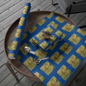 Funny Bigfoot Fishing Wrapping Paper Roll Sasquatch Loch Ness Monster Introvert Bruh TS14 Blue Print Your Wear