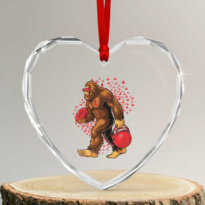 Funny Bigfoot Football Heart Crystal Glass Ornament Support HIV Awareness Gift TS12 Transparent Glass 3'' Heart Print Your Wear