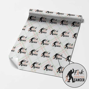 Funny Bigfoot Fuck Endometrial Cancer Awareness Gift Wrapping Paper Roll